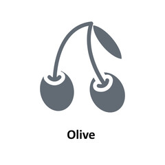 Olive Vector   Solid Icons. Simple stock illustration stock