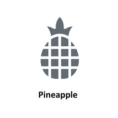 Pineapple  Vector   Solid Icons. Simple stock illustration stock