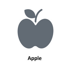 Apple Vector   Solid Icons. Simple stock illustration stock