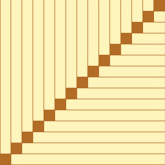 Geometric abstract line forming a diagonal square