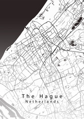 Fototapeta na wymiar The Hague Netherlands City Map