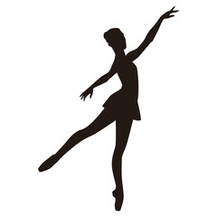 Fototapeta na wymiar Ballet Dancer Silhouette
