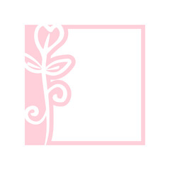 pastel floral square frame
