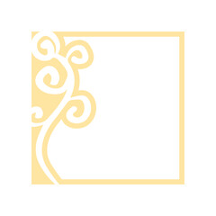 pastel floral square frame
