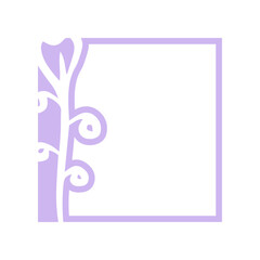 pastel floral square frame
