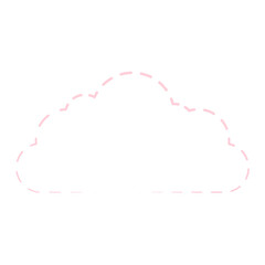 dashed pastel cloud frame

