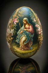 Artistic Painted Easter Eggs Perfect for Easter AI-Generated 