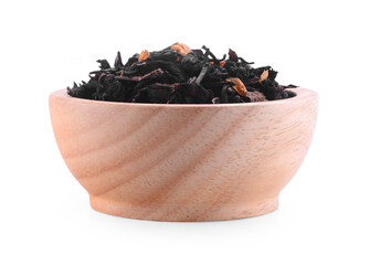 dry Jasmine tea on white background.