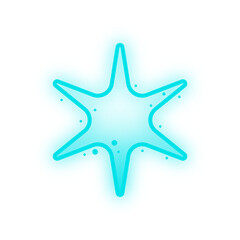 Obraz premium neon fade star shape 