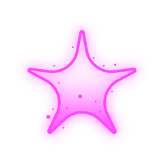 Obraz premium neon fade star shape 