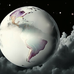 white earth - environment and planet earth illustration - earth background - Generative AI