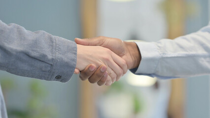 Young Business People Shaking Hand for Collaboration