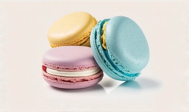  a group of macaroons sitting next to each other.  generative ai