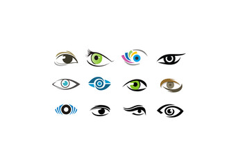 eye logo set Creative Eye Concept Logo Design Template