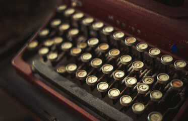 Retro Vintage old typewriter keys