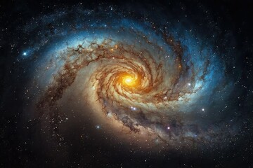 Illustration of milky way in the space. Generative AI. 