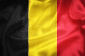 Fototapeta premium Grunge 3D illustration of Belgium flag