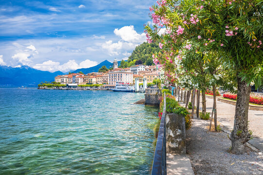 Town of Bellagio Lungolago Europa and lakefront view