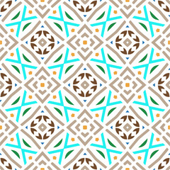Seamless vector background with repeat pattern.Abstract ethnic rug ornamental seamless pattern.Perfect for fashion, textile design, cute themed fabric, on wall paper, wrapping paper and home decor.