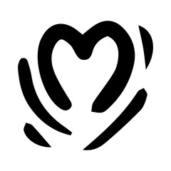 doodle heart element
