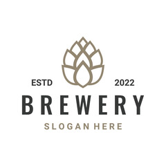 Fototapeta premium Premium quality vintage craft beer logo template design. For badges, emblems, beer companies, bars, taverns.