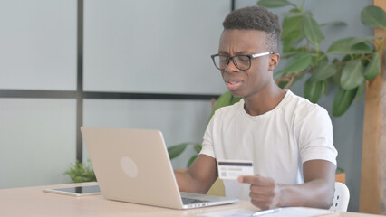 Young African Man Unset by Online Payment Failure