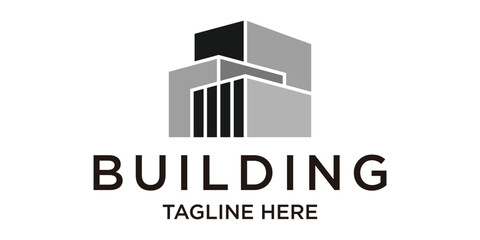 building logo vector illustration real estate