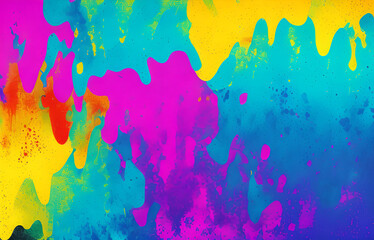 Fototapeta na wymiar Abstract grunge art background texture with colorful paint splashes.