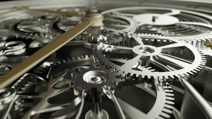 Metal clock gear structure