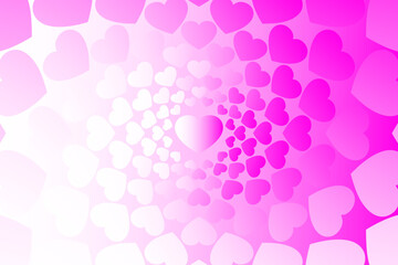 Abstract romantic and love vector background with heart in gradient colors	