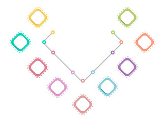 Infographic Template Showcases Abstract Chart Elements with Labels and Integrated Squares, Ideal for Business Concepts with Suitable for Content, Diagrams, Flowcharts, Timelines and Workflow Layouts.