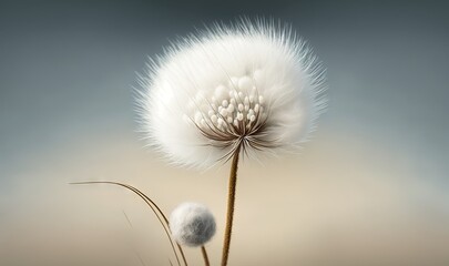  a dandelion flower with a blurry background is shown.  generative ai