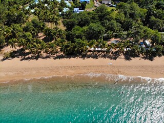 Fototapeta na wymiar Spectacular beach view in Grande Anse, Guadeloupe