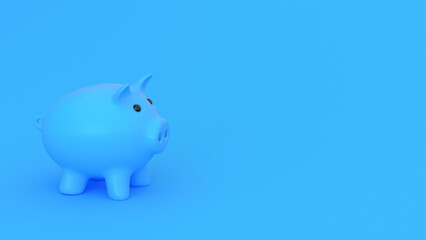 piggy bank with a money savings concept.3d illustration, 3d rendering,