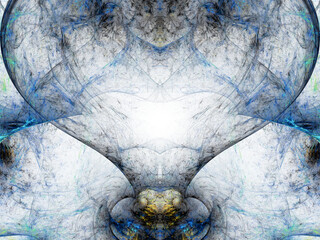Abstract illustration with symmetric geometric pattern.