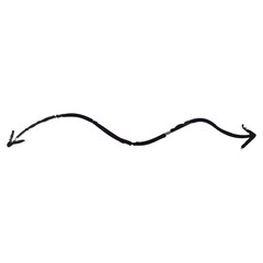 Black arrow stroke brush , banner, label, for your design, PNG.
