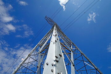 High voltage electric tower line