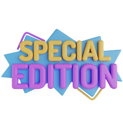 special edition 3d text