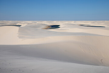 lagoas dos lençóis maranhenses em período de estiagem 