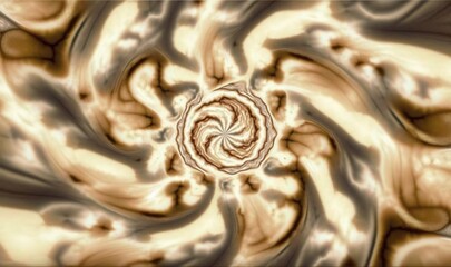  a computer generated image of a swirl in brown and white.  generative ai