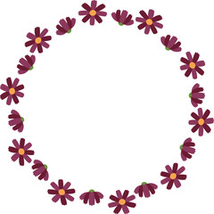 チョコレートコスモスの円形フレーム