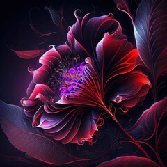 Floral background of beautiful flowers. Natural pattern wallpaper ,made with Generative AI