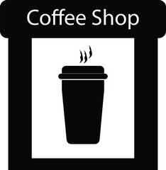 cup of coffee icon design shop symbol