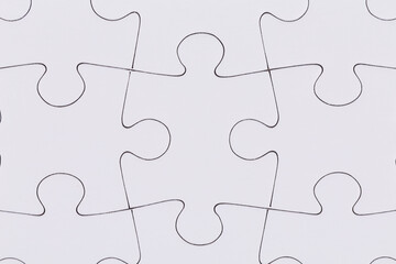 white puzzle jigsaw close up