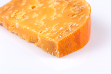 Piece of old hard cheese