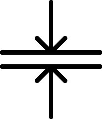 arrow icon. Simple thin line, outline vector of Arrows icons for UI and UX, website or mobile application on white background