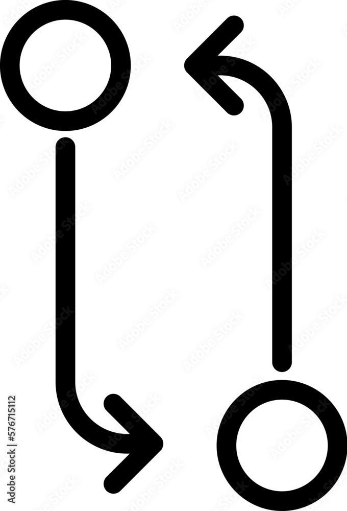 Poster arrow wrong icon. simple thin line, outline vector of arrows icons for ui and ux, website or mobile 