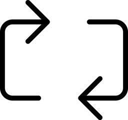 arrow, repeat icon. Simple thin line, outline vector of Arrows icons for UI and UX, website or mobile application on white background