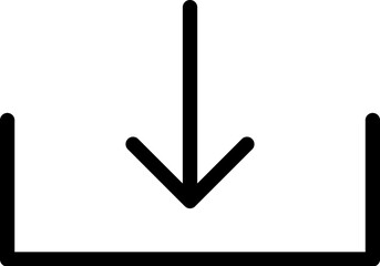 arrow, download icon. Simple thin line, outline vector of Arrows icons for UI and UX, website or mobile application on white background