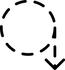 arrow, circular icon. Simple thin line, outline vector of Arrows icons for UI and UX, website or mobile application on white background